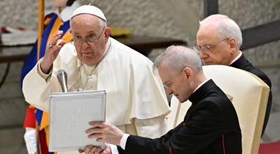 El papa Francisco durante una audiencia en el Vaticano, el 12 de diciembre de 2023.