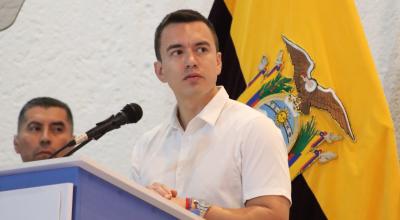 El presidente Daniel Noboa en un evento en Guayaquil, el 16 de diciembre de 2023.