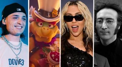 Peso Pluma, Bowser, Miley Cyrus y John Lennon.