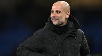 Pep Guardiola en el partido entre Manchester City y Everton, 27 de diciembre de 2023.