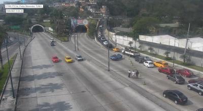 Vista frontal del túnel del cerro Santa Ana, en Guayaquil, en agosto de 2023.