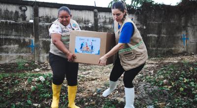 Personal del Municipio de Guayaquil entregó ayuda humanitaria a familias de Chongón.