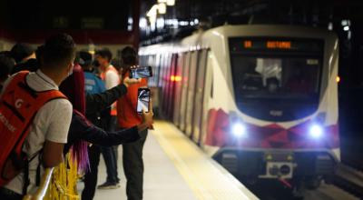 Pruebas del Metro de Quito, en enero de 2023.