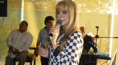 La cantante Silvana Ibarra, durante una presentación en Guayaquil.