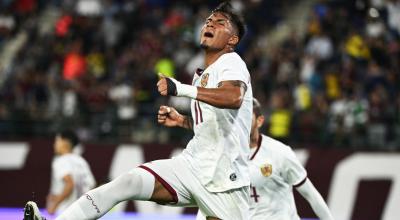 Jovanny Bolivar celebra su gol ante Colombia, en el Preolímpico Sudamericano, el pasado 29 de enero de 2024.