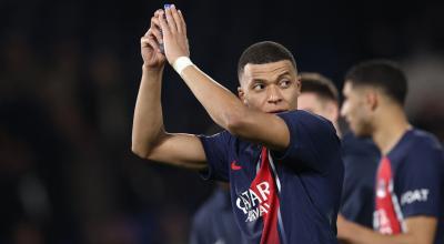 Kylian Mbappé, durante el partido del PSG ante la Real Sociedad, el 14 de febrero de 2023.