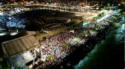 Un concierto en Manta, provincia de Manabí, el 14 de febrero de 2024.