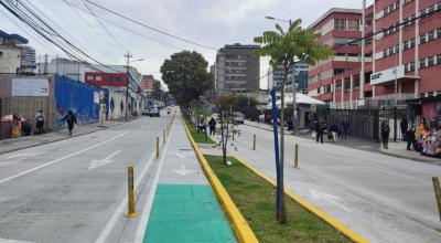 Imagen de la avenida Cristóbal Colón, en el centro norte de Quito, el 26 de febrero de 2024