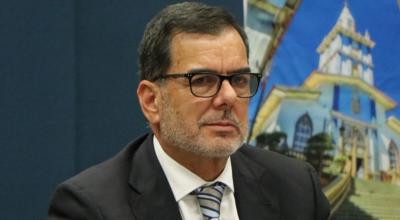 Eduardo Peña, presidente del directorio del IESS, el 31 de enero de 2024.