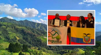 Comunidad de Yunguilla y miembros premiados en Berlín. 