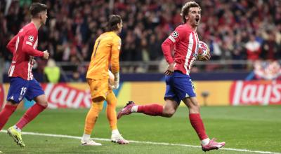 Antoine Griezmann celebra su gol ante Inter, por Champions League, este 13 de marzo de 2024.