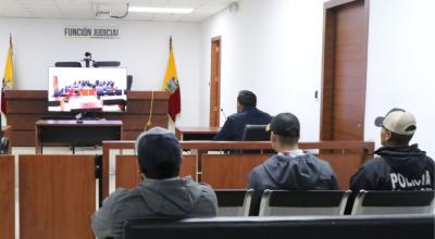 Audiencia de formulación de cargos contra Francisco Sebastián Barreiro, hijo de la vicepresidenta Verónica Abad, en la Corte Nacional de Justicia de Quito, el 22 de marzo de 2024.