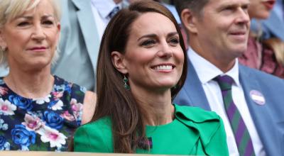 La princesa de Gales, Kate, durante un torneo de tenis en Wimbledon, Inglaterra, 16 de julio de 2023.