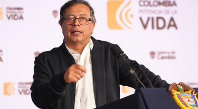 El presidente de Colombia, Gustavo Petro, en un discurso el 25 de marzo de 2024.