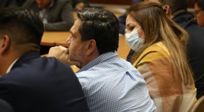 El exasambleísta, Pablo Muentes, en la audiencia del Caso Purga, en la Corte Nacional de Justicia, Quito 5 de abril de 2024.