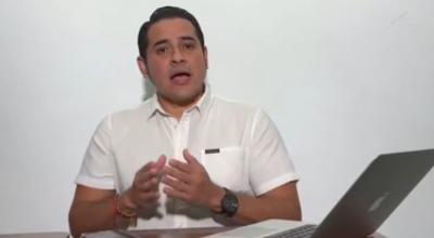 El exasambleísta Ronny Aleaga se refiere a supuestos chats con la fiscal Diana Salazar, en un video subido a sus redes sociales el 31 de marzo de 2024.