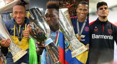 Los ecuatorianos Pervis Estupiñán, Antonio Valencia, Felipe Caicedo y Piero Hincapié han sido campeones en Europa.