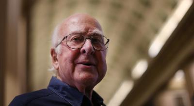 El Premio Nobel de Física, Peter Higgs, en una imagen en la Universidad de Edimburgo, el 10 de octubre de 2013. 