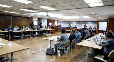 Audiencia de testimonios anticipados dentro del Caso Independencia Judicial. Quito, 10 de abril de 2024