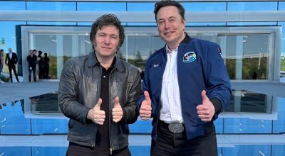 Javier Milei, presidente de Argentina, y Elon Musk, empresario de Estados Unidos.