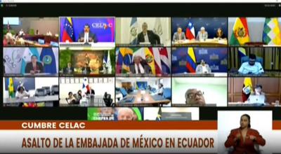 Reunión de presidente de la Celac por la crisis diplomática Ecuador - México. 16 de abril de 2024