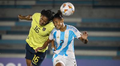 Ecuador se enfrentó ante Argentina por la fase de grupos del Sudamericano Femenino Sub 20, este 17 de abril de 2024.