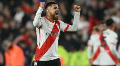 Paulo Díaz, durante un partido de River Plate en Copa Libertadores, el 11 de abril de 2024.