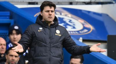 Mauricio Pochettino dirige un partido del Chelsea, ante el Leicester, por la FA Cup, el 17 de marzo de 2024. 