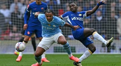 Moisés Caicedo, durante el partido entre Chelsea y Manchester City por la FA Cup, el 20 de abril de 2024.