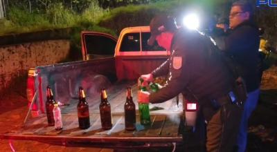 La Policía Nacional realizó operativos para hacer respetar la Ley Seca, en Quito.