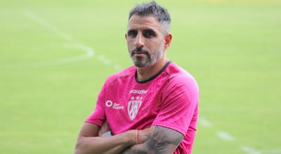 Cristian Pellerano, asistente técnico de Independiente del Valle, 15 de abril de 2024.