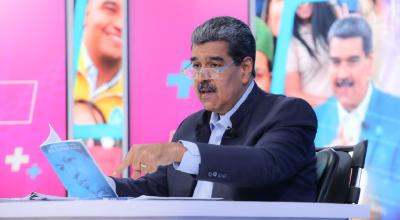 El presidente de Venezuela, Nicolás Maduro, en su programa de televisión el 22 de abril de 2024.