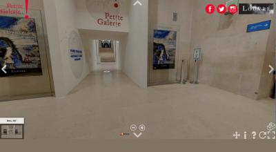 Captura de pantalla de visita virtual al Museo de Louvre.