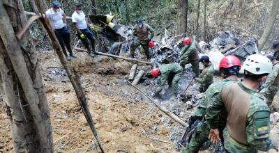 Miembros de la comunidad Waorani colaboraron con el rescate de los cuerpos de los fallecidos en el accidente en Pastaza.