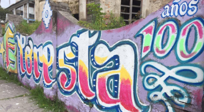 Grafiti por los 100 años del barrio La Floresta