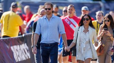 El príncipe Harry y su esposa Meghan Markle, duques de Sussex, en una fotografía de septiembre del 2023. 