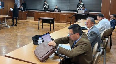 Felipe Córdova, juez de la Corte Nacional de Justicia, en la audiencia del caso Metástasis el 6 de mayo de 2024.