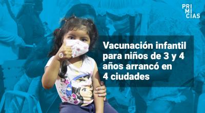 Vacunación infantil en niños de 3 y 4 años en Ecuador