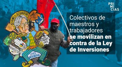 Movilización en contra de la Ley de Inversiones.