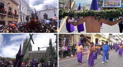 Procesión Jesús del Gran Poder en Quito, viernes 15 de abril de 2022. Semana Santa.