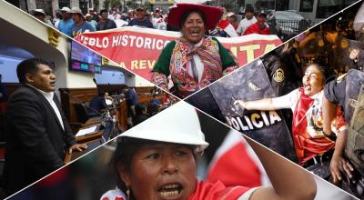 Continúan las manifestaciones ante la negativa del congreso peruano. 3 de febrero de 2022.