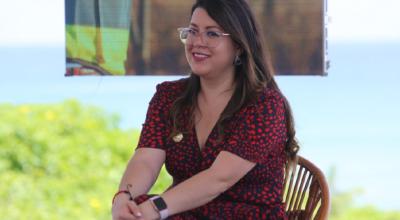 Andrea Arrobo, exministra de Energía en una foto de archivo.