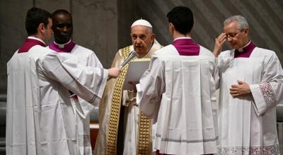 El papa Francisco en la Basílica de San Pedro, el 9 de mayo de 2024.