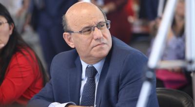 El expresidente de Emco, Hernán Luque, en una comparecencia en una audiencia de la Asamblea, agosto de 2022.