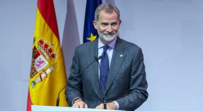 El rey Felipe VI de España, en la entrega de premios Pyme del 30 de marzo de 2024.