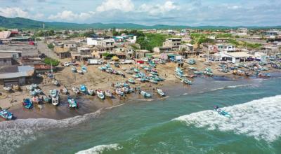 Una vista de la comuna Puerto Engabao, en Playas (Guayas), donde comuneros enfrentan una larga disputa de tierras con la empresa Vimare, de la familia del presidente de la República, Daniel Noboa. 