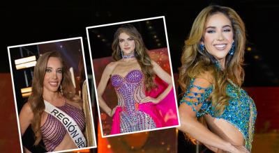 Composición fotográfica con algunas de las candidatas a Miss Universo Ecuador 2024.