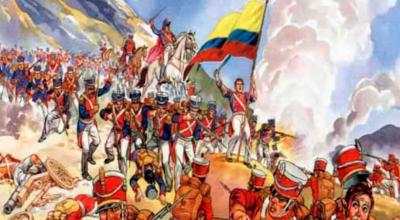 Imagen referencial de la Batalla de Pichincha del 24 de mayo de 1822.