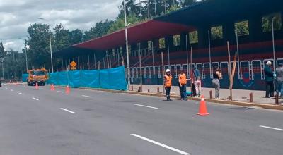 Las obras de demolición de la Tribuna De Los Shyris empezaron en Quito el 20 de mayo de 2024.
