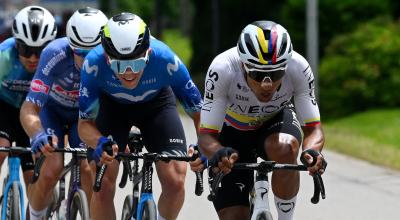 El ciclista ecuatoriano del Ineos Grenadiers, Jhonatan Narváez, durante la Etapa 19 del Giro de Italia, este 24 de mayo de 2024.